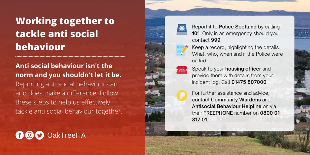 OakTreeHA's tweet photo. Everyone has a part to play in keeping our communities safe. Don't ignore it, report it! https://t.co/r9eTbHg8Ci https://t.co/HcV64bXnJV