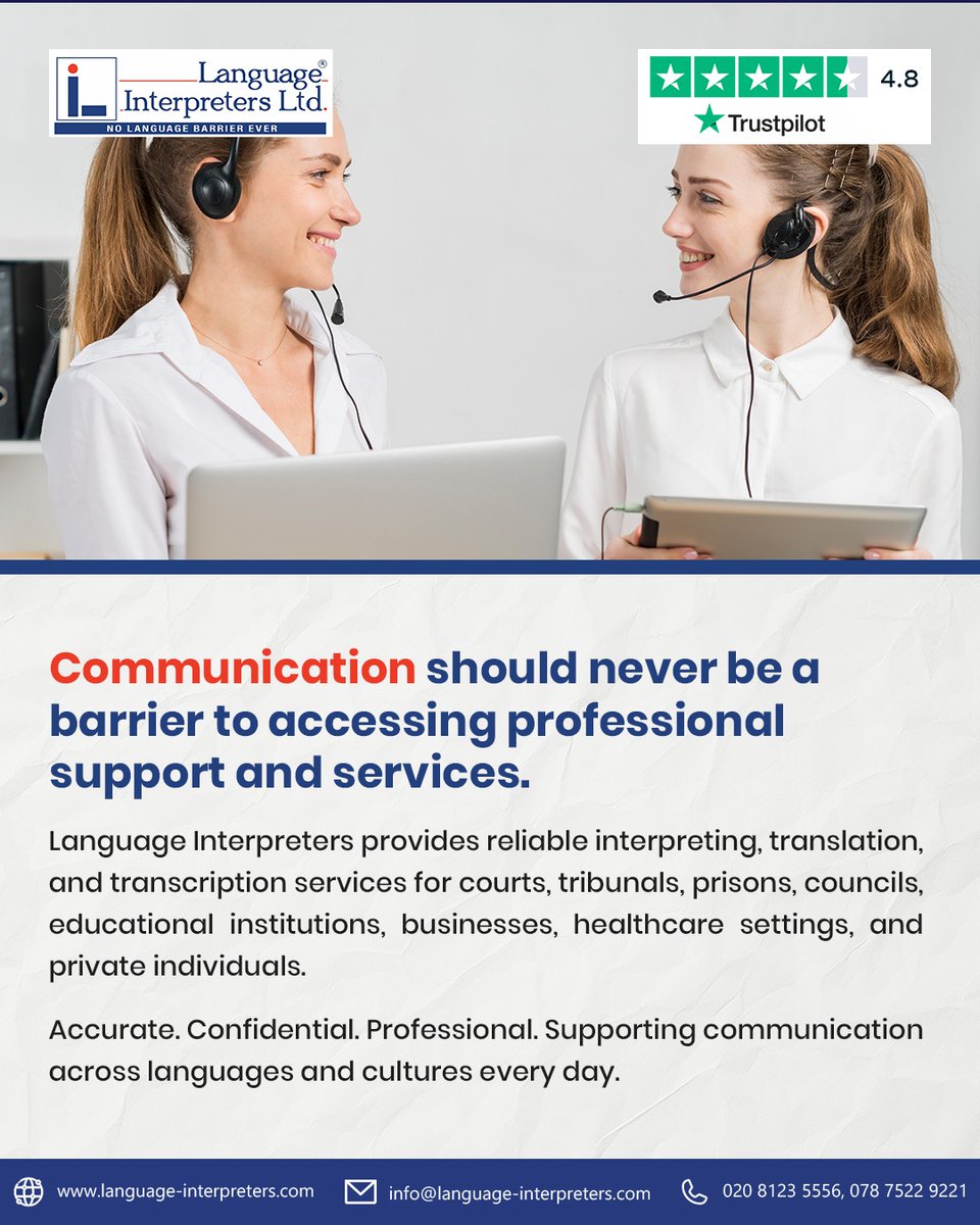 langinterltd's tweet photo. Miscommunication can lead to misunderstandings, delays, &amp; missed opportunities. Choose language professionals who ensure every message is conveyed with accuracy, cultural sensitivity, &amp; reliability.
Connect with Language Interpreters- trusted interpretation &amp; translation services https://t.co/WhlBGU5A0p