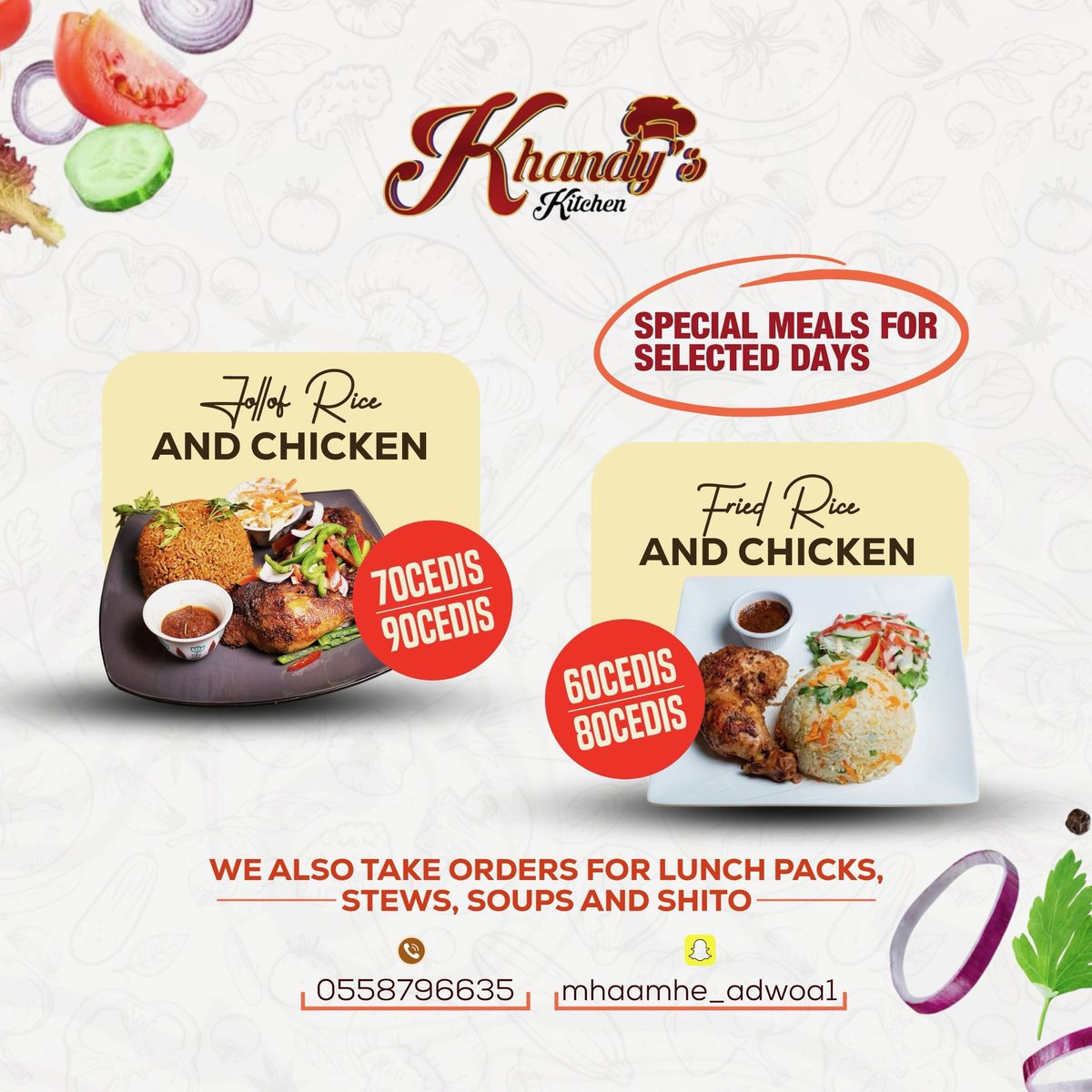 mhaamhe_adwoa's tweet photo. Good morning Twitter… I sell food at affordable prices.
 I also take orders for lunch packs, stews, soups &amp; shito.

🚚 Orders open for delivery tomorrow—call/DM to order!
 📞 0558796635 https://t.co/7KQFMLsFid