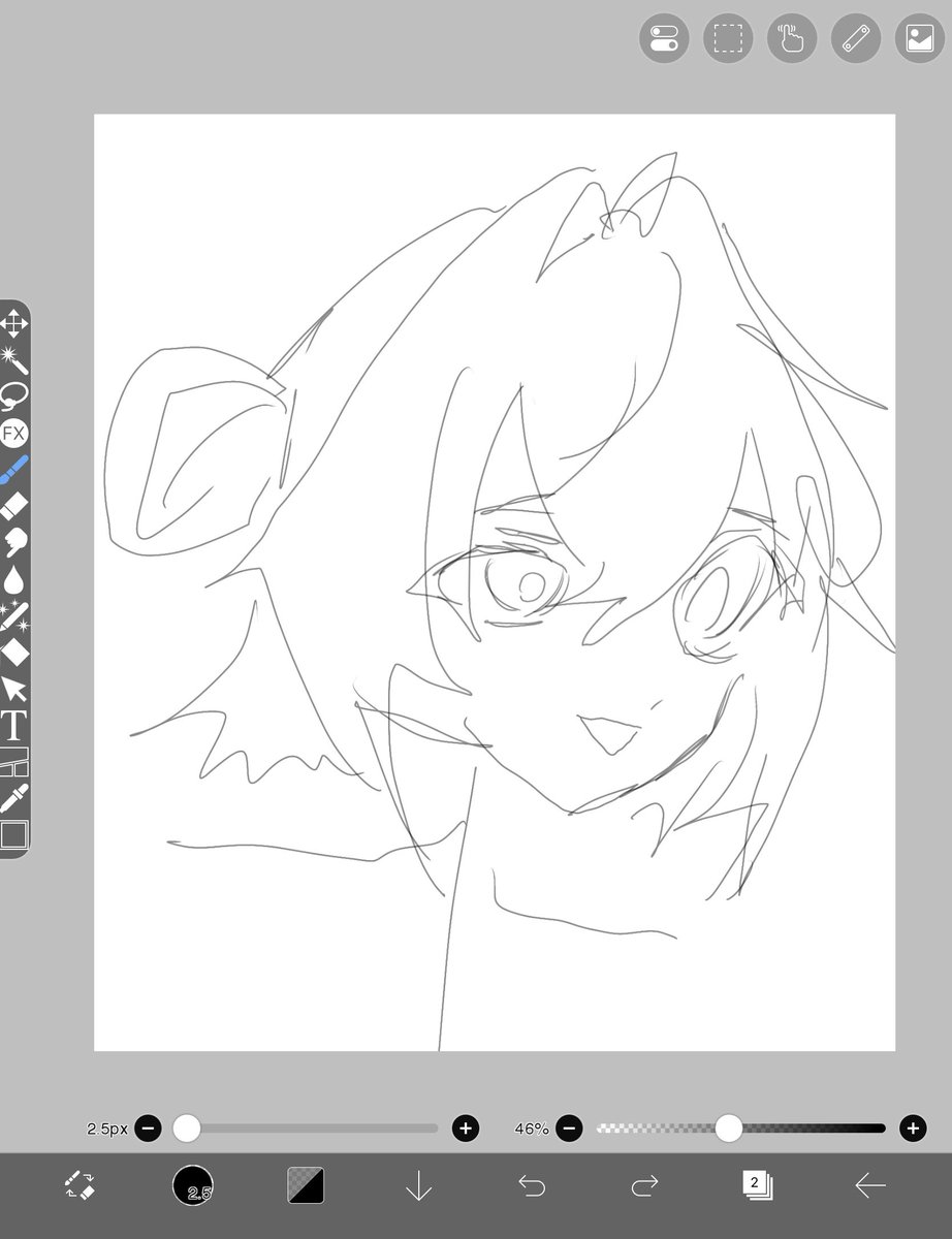 Vulpe922's tweet photo. どっちも同じやんって言ってる人いるけど描いてる側からすると冗談抜きでこれぐらい変わる https://t.co/kvJQrasjDT