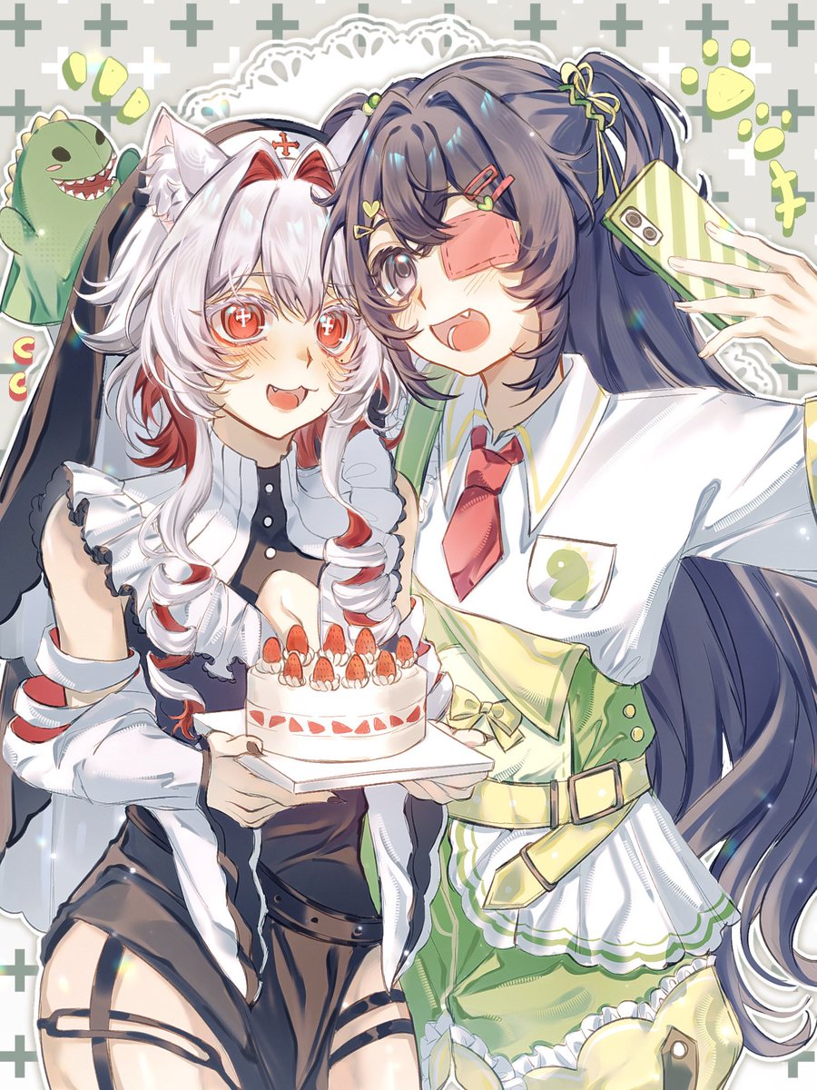 nekozakirin's tweet photo. 今天生日，所以可以小小曬一下禮物吧（？

恐龍送的，拿來分享一下www
謝謝最好的姐妹 🖤
@LittleDinoYan 

正式出道後的第一個生日呀…
真的好開心www https://t.co/M0Ge8v93nx