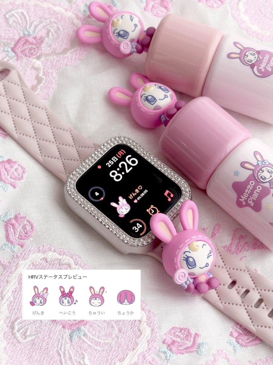 sucsucren's tweet photo. Apple WatchのHRVデータで自分の今のストレスや気分を可視化できる「Feelflow」というアプリにハマっています🎀 自分好みに文字盤もかわいくカスタムできてついつい眺めてしまう⌚️◝✩  PR  Feelflow https://t.co/kPRMaYrO8M