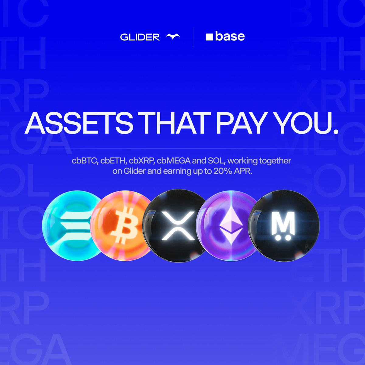 glider__'s tweet photo. Why hold Bitcoin when you could hold Bitcoin that pays you?

The Coinbase Assets Boosted Portfolio puts cbBTC, cbETH, cbXRP, cbMEGA and SOL in one auto-rebalancing position.

It's currently earning up to 20% APR on top for just holding them.

We'll let you do the math. https://t.co/Ce3zpHdzEQ