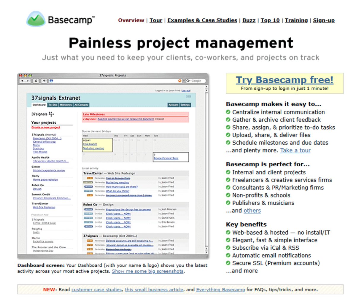 dhh's tweet photo. Basecamp in 2004, Basecamp in 2026. Keep it simple. https://t.co/C9XN4uZ09X