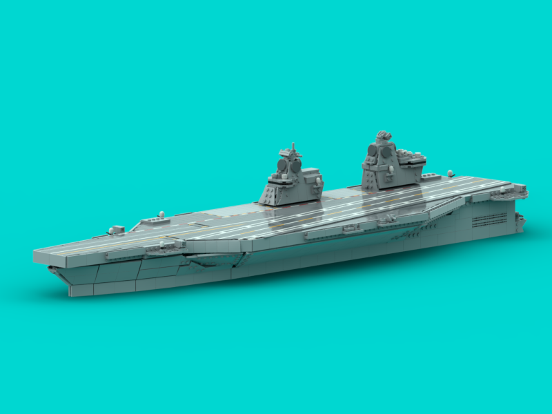 oden8864's tweet photo. 新作！
ドイツ海軍 次世代航空母艦
「グラーフ・ツェッペリンⅡ」です！

スケールは1/300
完全なる架空艦です。艦影の案は何人かの人に手伝ってもらいました。

＃レゴ艦船
＃300moc
＃おでんレゴ https://t.co/ske7X84qi8
