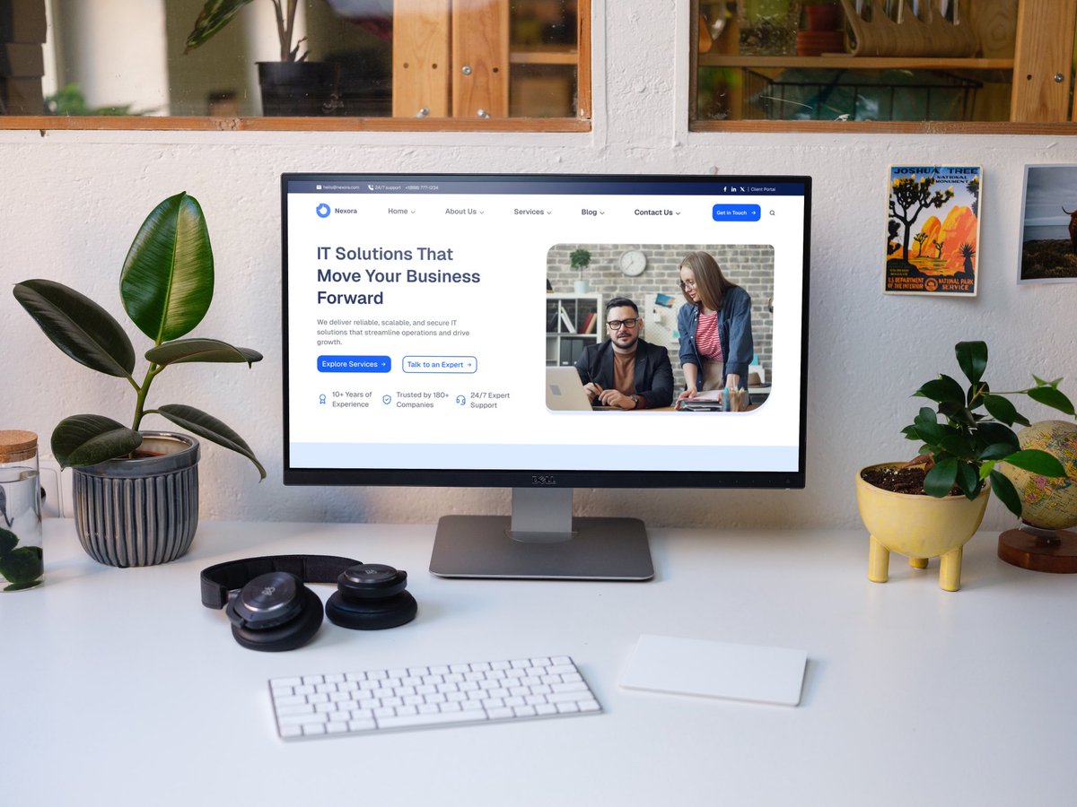 designgoddess_'s tweet photo. I designed a modern IT services landing page inspired by clean SaaS aesthetics ✨

Designed in Figma 💙

#UIDesign #UXDesign #WebDesign #Figma #ProductDesign #SaaS #DesignTwitter #BuildInPublic #UIUX #Creative https://t.co/RRpvmnUcyI