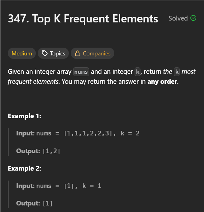 hemanyadav2005's tweet photo. Day 2/100 of #100DaysOfCode

- Doing questions on Leetcode
- Topic covered: Arrays and Hashing
- Problem solved: 347. Top K Frequent Elements (highlight of the day), 242. Valid Anagram, 217. Contains Duplicate
- Approach: unordered set and map

#Leetcode #DSA #cpp https://t.co/K90MhohXZA