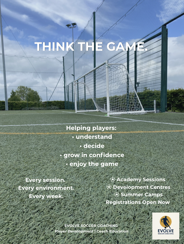 Evolvesoccerco1's tweet photo. A lot of sessions keep players active.

The best sessions help players:
• recognise moments
• solve problems
• make quicker decisions
• play with confidence

At Evolve, every session is designed with purpose ⚽️

📍 Watershed Tuesday
📍 Rathgormack Wednesday
📍 Summer Camps This Summer

#PlayerDevelopment #FootballCoaching #YouthFootball #SoccerTraining
#CoachEducation #EvolveSoccerCoaching #GameUnderstanding

@comeraghamenity @WatershedKK @ckutdfc