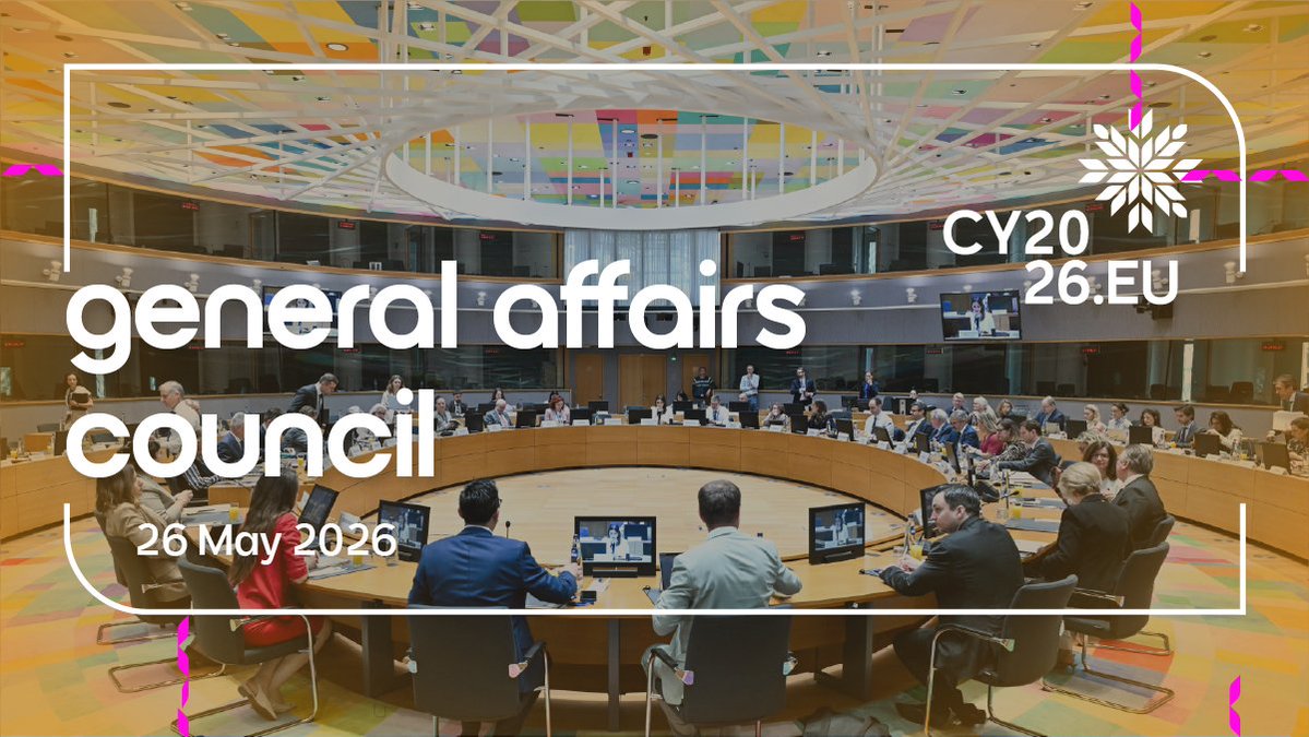 CY2026EU's tweet photo. 📍 General Affairs Council underway in Brussels

Deputy Minister @marilena_raouna chairs today’s discussions on:

🔸June EUCO preparation
🔸Multiannual financial framework MFF
🔸EU-UK relations
🔸Annual rule of law dialogue

#GAC https://t.co/vM9e3JmCLM