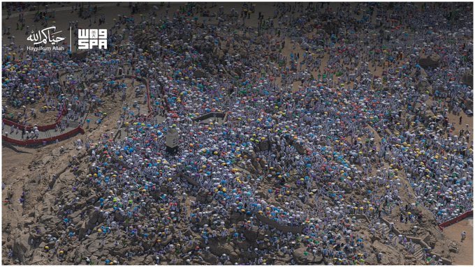 esaali45's tweet photo. على صعيد عرفات، تسقط الألقاب، وتتلاشى الفوارق، وتذوب الأنساب، فلا يبقى إلا  " عبد "  يرجو رحمة ربه، ورب رحيم يفيض بمغفرته على العباد.

ضَجَّ الحَجِيجُ بِتَلبِيَاتٍ خَشعَةٍ
تَسقِي المَدَامِعَ عَبْرَةً وَتَحَنُّنَا
يَا رَبِّ هَذَا العَامَ نَرجُو عَفْوَكُمْ
هَبْنَا الرِّضَا وَاجْعَلْ دُعَانَا مُعْلَنَا