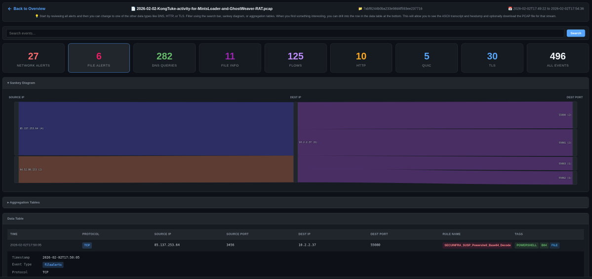 dougburks's tweet photo. 🚀 OhMyPCAP 4.0.0 is HERE! 

The ultimate FOSS PCAP analyzer just got a massive upgrade for deeper file intelligence.  

New in v4.0:
• Upgraded to YARA Forge Full ruleset — more comprehensive malware & threat detection
• Exiftool + rich file metadata analysis — get more file information even if there are no YARA matches

All the power you love is still here:
Suricata alerts, file alerts, Sankey diagrams, full-text search, ASCII transcripts, hexdumps, stream carving + single Docker/Podman container (perfect for air-gapped or quick spins).  

Ideal for malware analysis, incident response, threat hunting, forensics & teaching.  

Who’s pulling this version right now? Drop a ❤️+ reply with your main use case (malware samples? CTFs? real-world incidents? teaching?)

 #PCAP #DFIR #Cybersecurity #Infosec #BlueTeam #ThreatHunting #Suricata #YARA #MalwareAnalysis

@Suricata_IDS @lennyzeltser @chrissanders88 @sansforensics @TomLawrenceTech