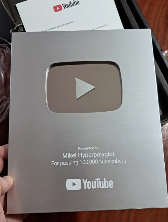 NLLMikel's tweet photo. Just got this award. 

Now the real news:

Officially launching my language learning app this Friday, May 29th.

You can get it here: https://t.co/OA6ql20iBV https://t.co/wwMEvhRFrj