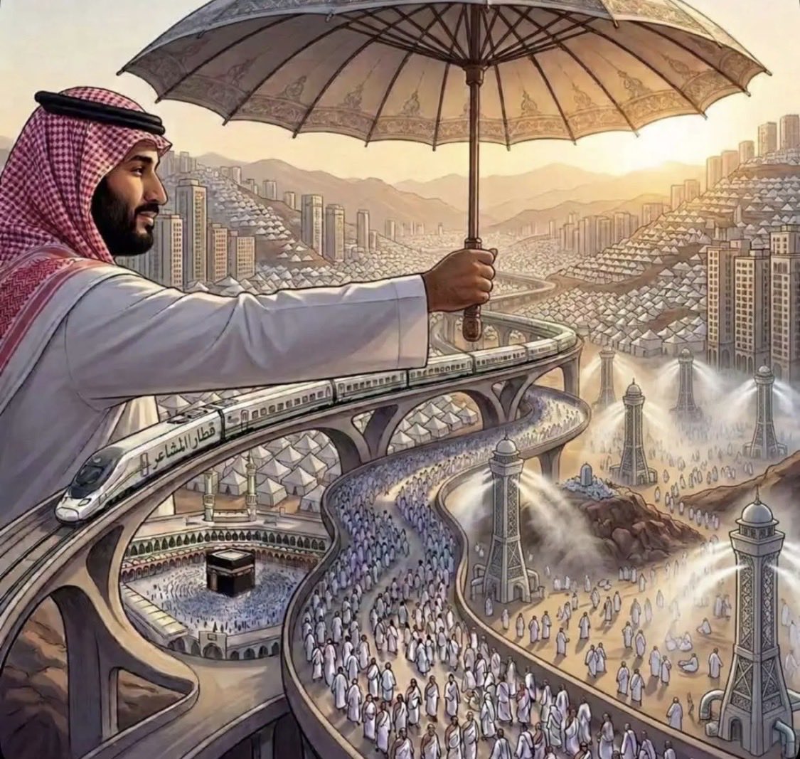 A_7a_R's tweet photo. #قاصد_عرفه
برعاية الله ثم دعم محمد بن سلمان .. 🇸🇦

الحجاج ينعمون براحةٍ وطمأنينة وامان .. 🕋 

#يوم_التروية | #يوم_عرفة  | #الحج_1447هـ https://t.co/V3QygIyXbL