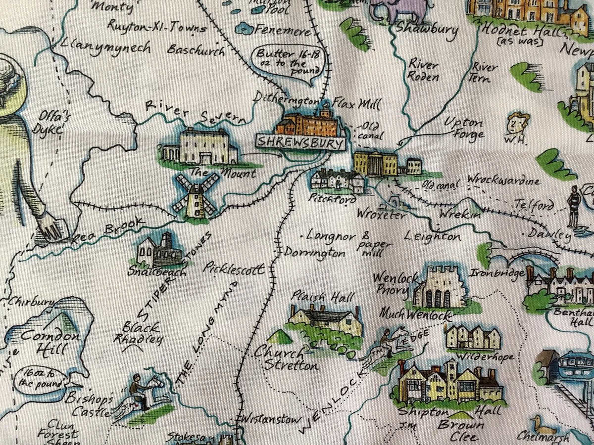 katyalston's tweet photo. I’ve just restocked @ShropsHillsDC with Shropshire tea towels 😀Representing strength &amp; fortitude, the symbol of an elephant &amp; castle was adopted by the Corbet family &amp; carved into their castle in 1579. A nearby coaching inn also took the name -  The Elephant &amp; Castle (Shawbury) https://t.co/rUkQpdMEDI