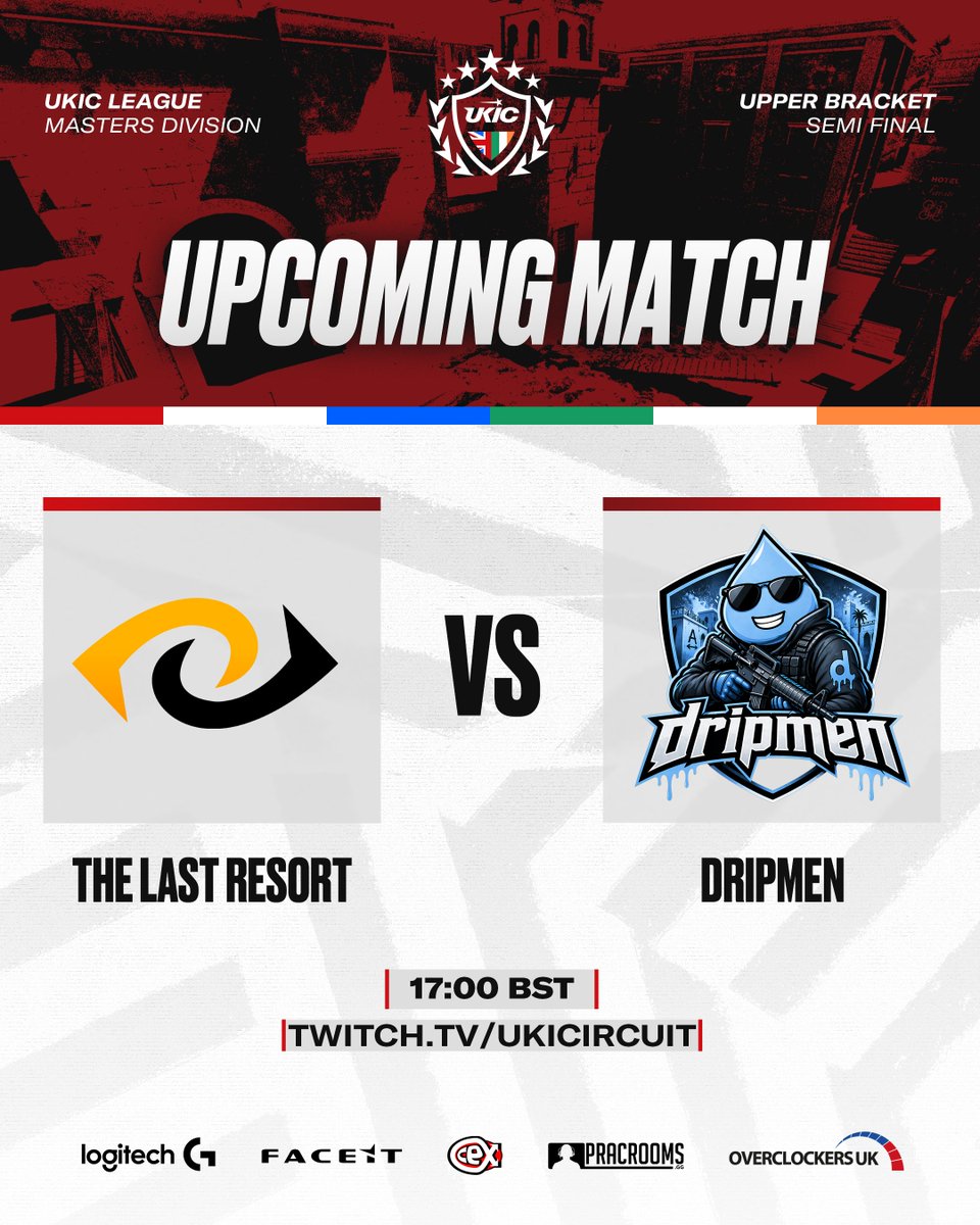 UKICircuit's tweet photo. Winners advance to LAN. Losers drop to the Lower Bracket Final.

It’s @TheLastResort vs. @dripmen_  tonight in a massive UKIC Masters Upper Bracket Final. 

Set your reminders. You do not want to miss this one.

🕕 17:00 BST
📺 https://t.co/cAJRhgvD8n https://t.co/WpF1X1ZXRy