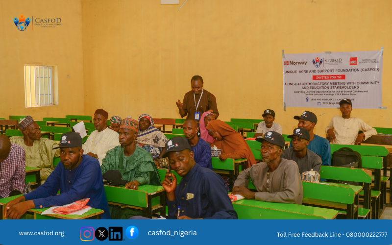casfod_nigeria's tweet photo. We’re helping to expand learning opportunities for out-of-school children and youth in #Michika LGA, Adamawa State, and #Jere and #Konduga LGAs, Borno State with funding from Norway through @NRC_Norway in Nigeria.
Our first step was a one‑day introductory (1/3) https://t.co/pBZ7ctzuhw