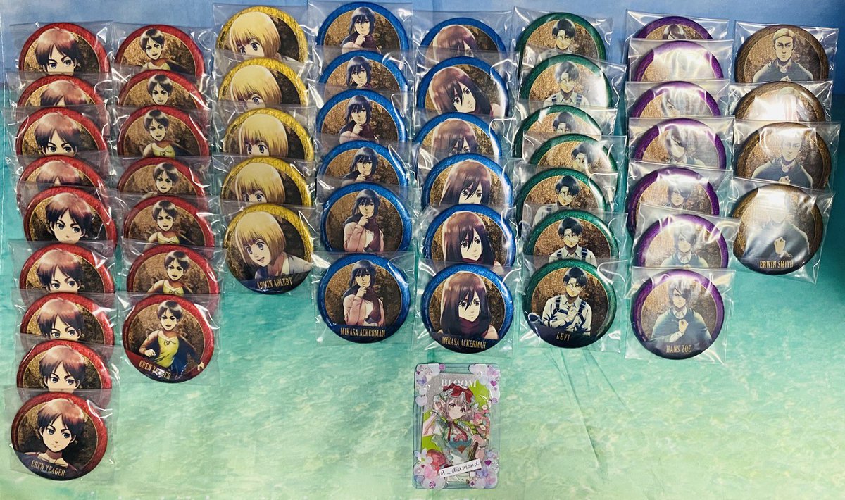 a__diamond's tweet photo. @1 進撃の巨人 一番くじ 交換 譲渡 買取

譲 エレン ミカサ リヴァイ エルヴィン ハンジ

求 定価＋送料

リヴァイは他含む纏めてのお譲りのみ。(ちょこのっこ厳しめ)
お取引成立後のキャンセル不可。
リットリンクのご確認をお願いいたします。
お気軽にお声がけ下さい。 https://t.co/7tORp0grBK