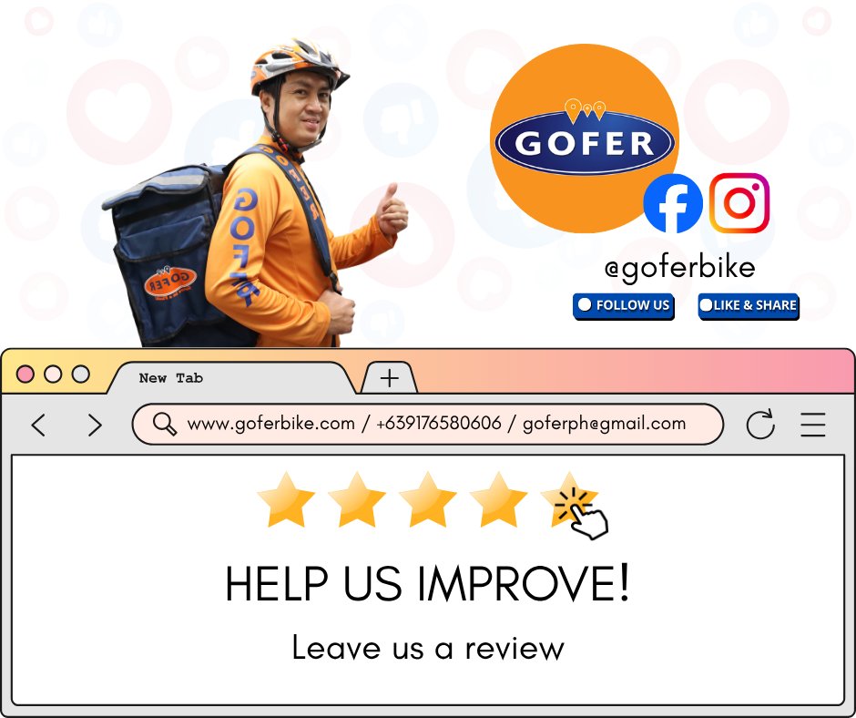 GoferBike's tweet photo. Your feedback matters! https://t.co/hjl3E8KlRA