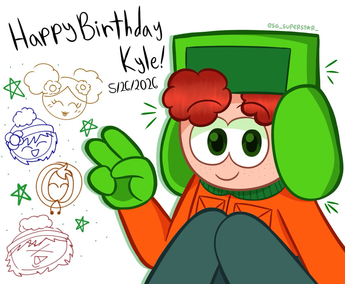 sg_superstar_'s tweet photo. Happy Birthday Kyle!! 💚
#southpark #sptwt #kylebroflovski https://t.co/vIdHov58NR