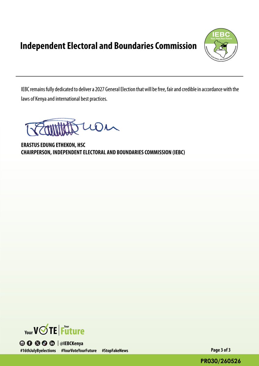 IEBC tweet media