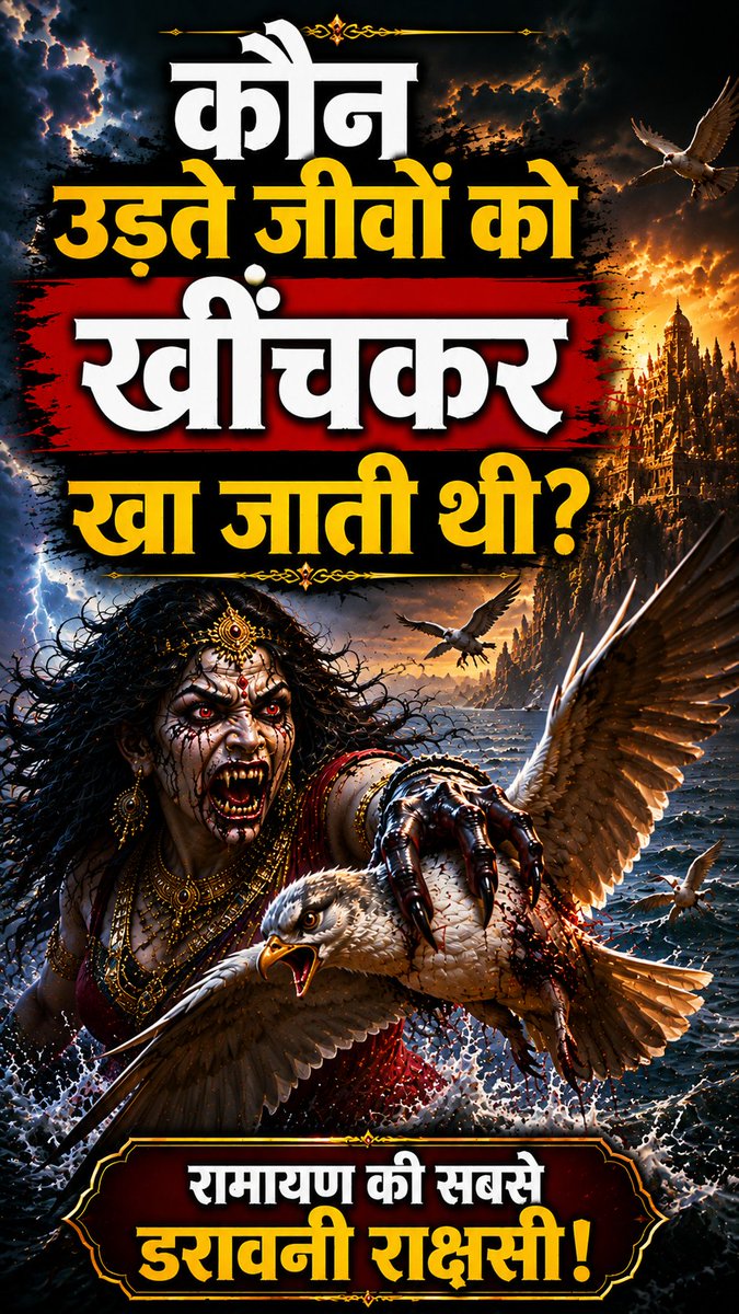 SanatanQ's tweet photo. कौन उड़ते जीवों को खींचकर खा जाती थी? | Ramayan - Reel - 038
#RamayanReel #SanatanQuiz #रामायण #सनातनधर्म #Ramayan #HinduCulture #भारतीयसंस्कृति #Quiz #SpiritualKnowledge #जयश्रीराम https://t.co/hoYNKyyPJN