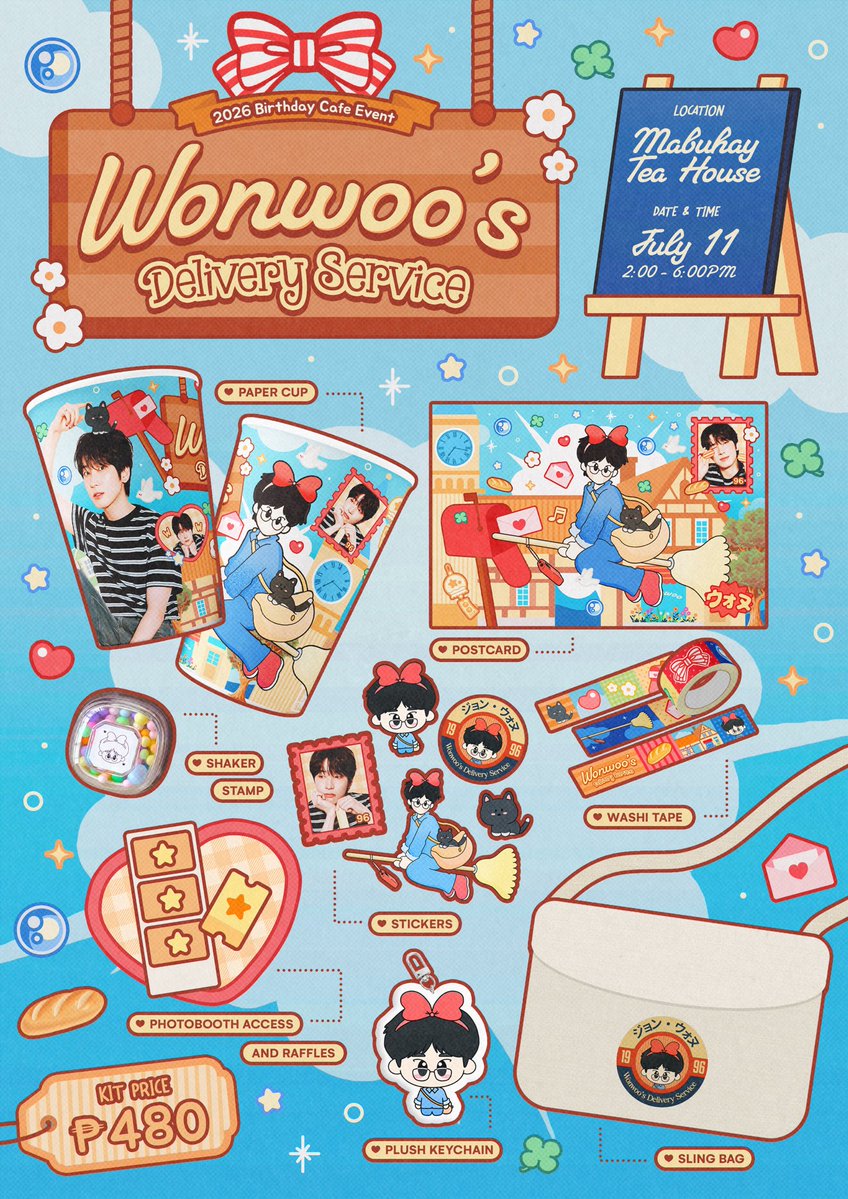 acewonuu's tweet photo. ˚₊·—̳͟͞͞♡ 𝙬𝙤𝙣𝙬𝙤𝙤’𝙨 𝙙𝙚𝙡𝙞𝙫𝙚𝙧𝙮 𝙨𝙚𝙧𝙫𝙞𝙘𝙚 ; a #wonwoo birthday cupsleeve event

🎂 july11, 2-6pm
🏠 mabuhay tea house

𝐨𝐧𝐬𝐢𝐭𝐞 / 𝐨𝐧𝐥𝐢𝐧𝐞: https://t.co/FQF20DUZsX 
𝐦𝐞𝐫𝐜𝐡𝐚𝐧𝐭 / 𝐬𝐩𝐨𝐧𝐬𝐨𝐫: https://t.co/AZQVspCL8b 

#wonwoodeliveryservice #원우 https://t.co/J14bHxk10L