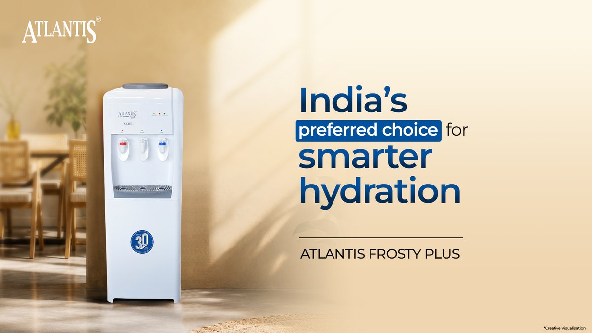 Atlantisplus's tweet photo. ATLANTIS FROSTY PLUS - India’s preferred choice for smarter hydration.
Fast cooling. Instant heating. Seamless convenience for modern spaces.

#Atlantis #AtlantisFrostyPlus #WaterDispenser #Hydration #OfficeEssentials https://t.co/mYDRtWtPmO