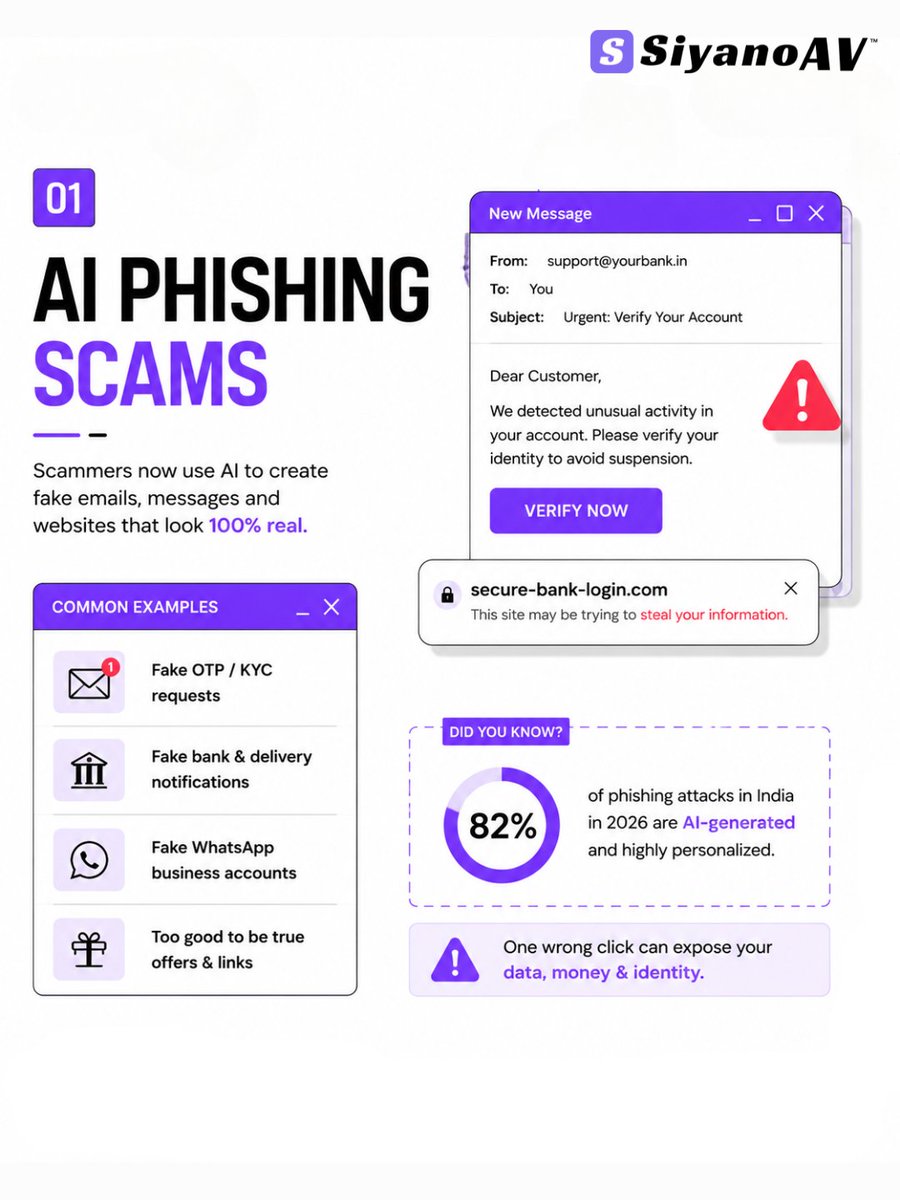 SiyanoAV's tweet photo. Hackers in 2026 don’t wear hoodies anymore… they use AI. ��⚠️
Are you protected or just “hoping for the best”? 🛡️
#CyberSecurity #SiyanoAV https://t.co/GKYuO1ccdX