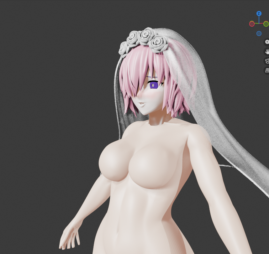 後輩ちゃんモデリング。エロ同人みたいな体型しやがってぇ・・・! 