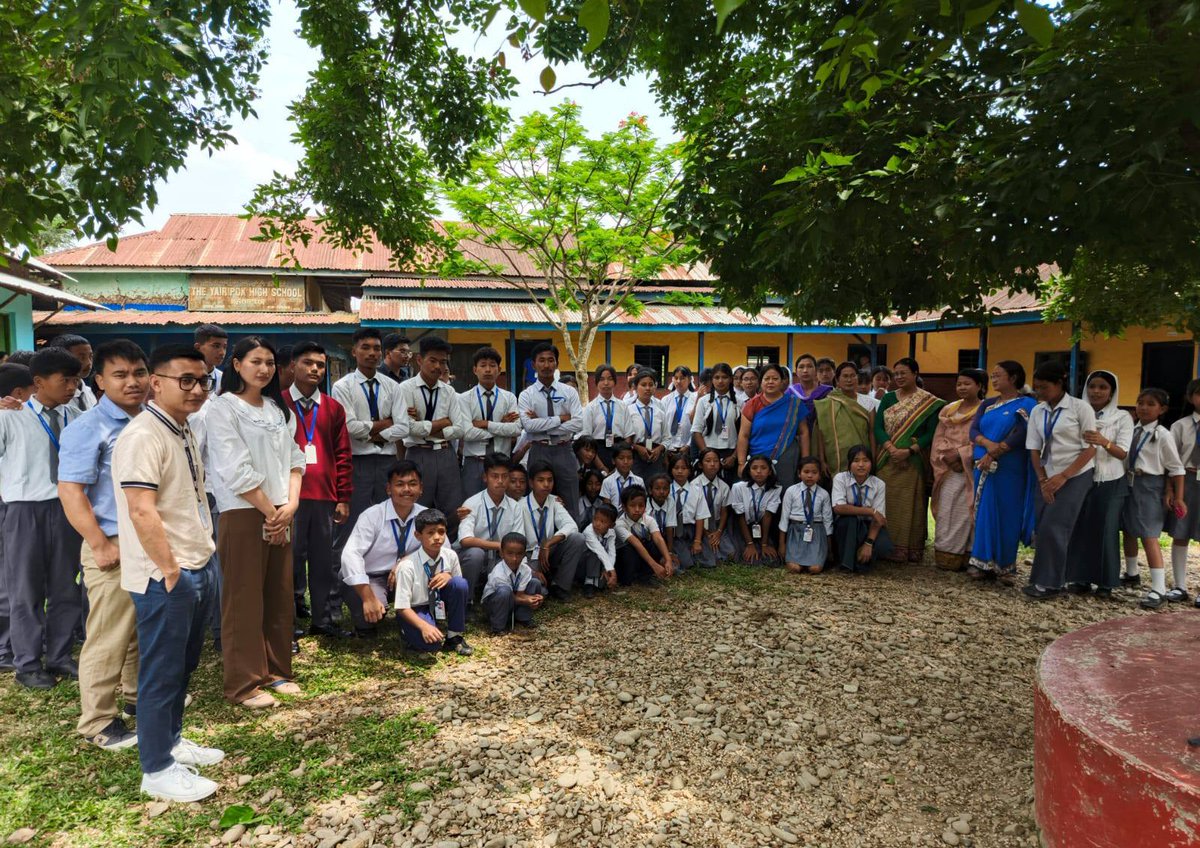 ImphalNielit's tweet photo. An Awareness Programme on #DroneFlying Techniques &amp;#CyberSecurity was conducted at Yairipok High School,Thoubal District on 25.05.2026.The programme was delivered by technical team of NIELIT Imphal, Mr.Dairilshing Tarao &amp; Mr. Th. Albert Singh Project Assistant. https://t.co/OYFhX0PRc3
