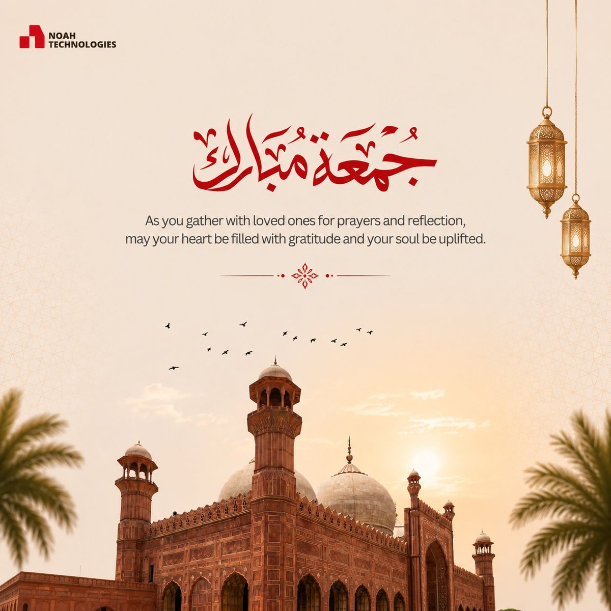 noahtechnology's tweet photo. Jummah Mubarak! 🌙

A beautiful day to seek forgiveness, spread kindness, and strengthen faith.

#jummahmubarak #fridayblessings #blessedfriday #islamicreminder #gratitude #peace #barakah #faith #dua #positivity #noahtechnologies #noahtch https://t.co/eBZXSycx7Y