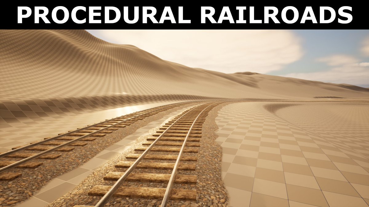 WSMGameStudio's tweet photo. https://t.co/medv2UoF38
Procedural Railroads for Unreal Engine.
Available on Fab!
#madewithunreal #madewithunrealengine #unrealmarketplace #UE #UE5 #gameasset #gameassets #unrealengine #unreal #gamedev #indiedev @UnrealEngine @fab https://t.co/ZPHD4FDrjD