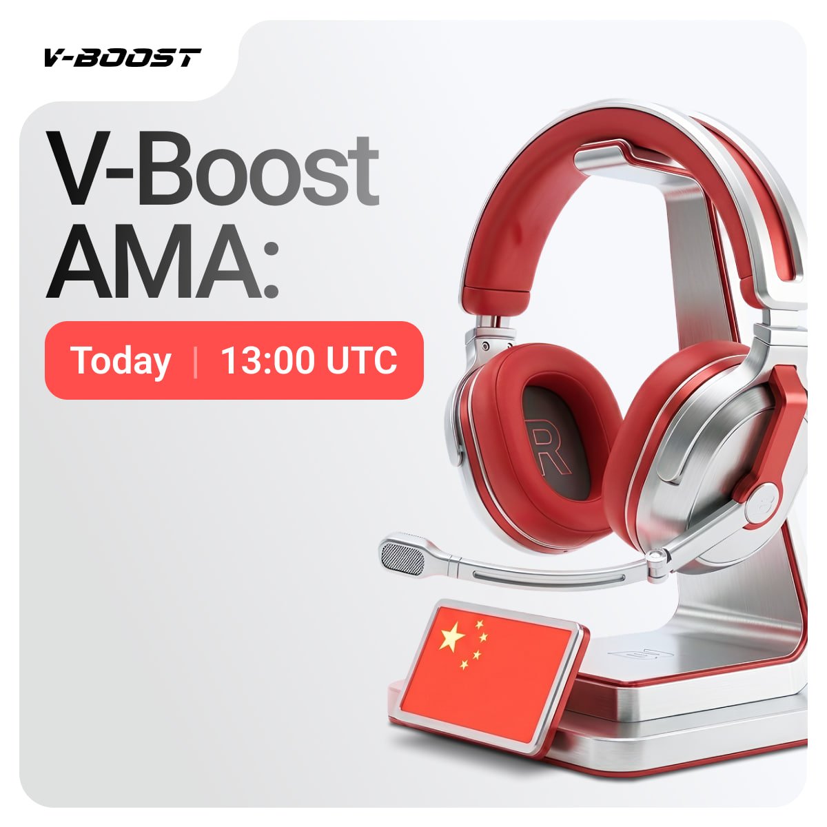 VBoostX's tweet photo. 📢 Chinese AMA Session — Today at  UTC

We're going live for an AMA today at  UTC — and the floor is yours.

🔴 Topic: V-Boost Overview + Live Q&A
🔴 Hosts: My & Q
🔴 Time: Today at  UTC
🔴 Where: A link will be shared at the start of AMA

This is your chance to ask: about V-Boost, the system, what's live, what's coming next, and anything else on your mind. No scripted answers, no skipped questions — bring what you want to know and we'll address it.

So come prepared — think about what you want to know, get your questions ready, and bring them to the session.

Don't miss it ❤️