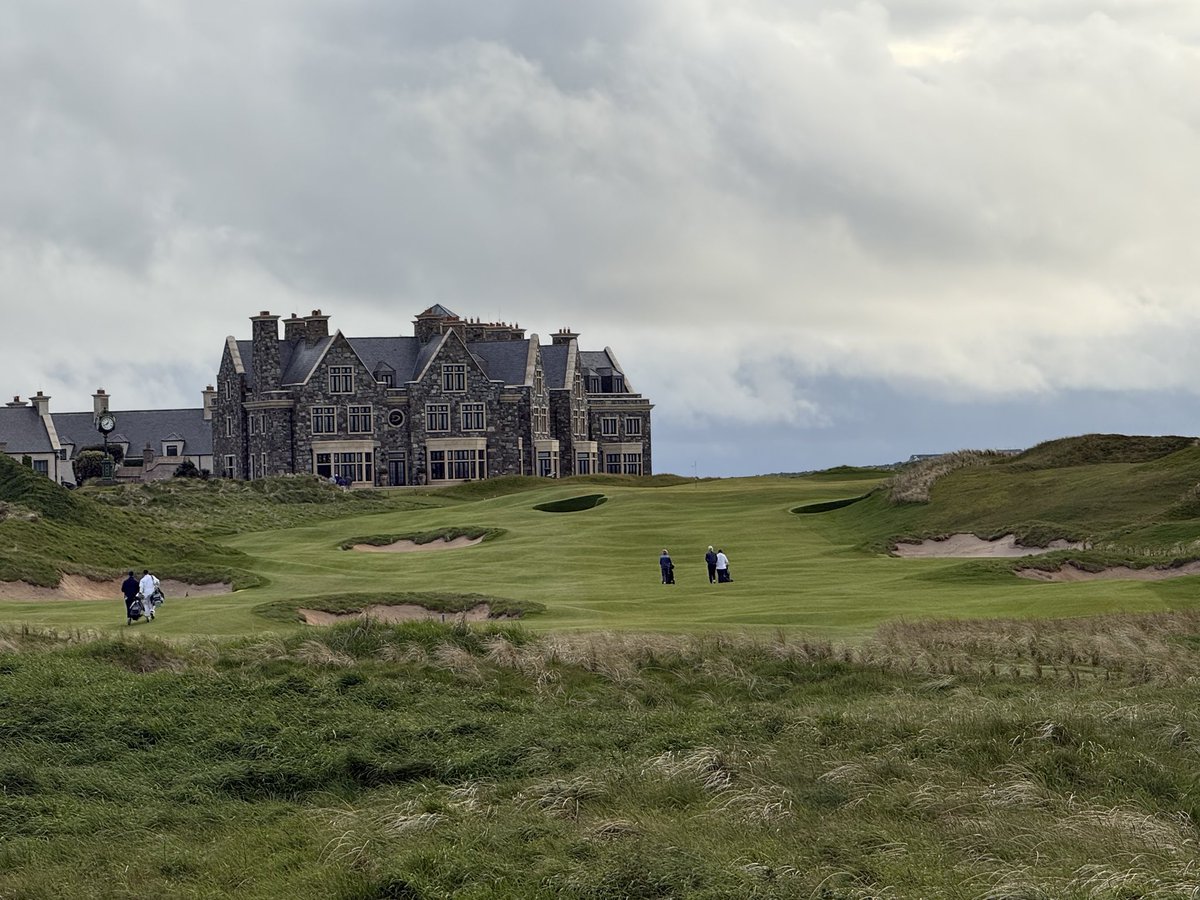 AnnLiguori's tweet photo. Another amazing trip to my favorite golf destination - Ireland. Flew into Shannon, stayed and played @TrumpDoonbeg (hosting @IrishOpen_ in Sept); drove up to @CarneGolfLinks for a great Int'l Members Week (ranked 63 in top 100 courses in the world! @GolfDigest), and finished our visit at @dromolandcastle Beautiful parkland course, luxurious accommodations, 10 mins from Shannon Airport.  Highly recommend that itinerary 🍀💚⛳️ @GoToIrelandUS @metcalfealison1 @FionaMeehan @GerryMaguire18 @KevanKenney @eamonnodGolf