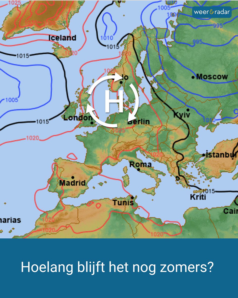 weerenradar_nl's tweet photo. Hoelang houdt het zomerse weer nog aan?🏖️ Je leest het in onze nieuwe 14-daagse weertrend 👉 https://t.co/Wjc3mEkh6x
#weertrend #zomers #tropisch #warm #warmte #zomerweer #weerbericht #weernieuws https://t.co/QIXYJGEjKc