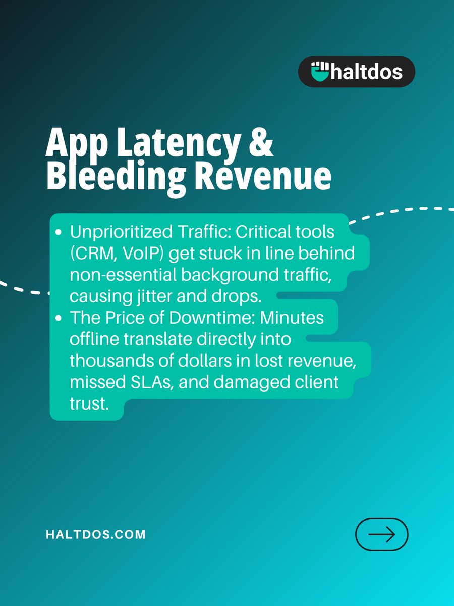 haltdos's tweet photo. Your network is one ISP failure away from a full outage.  5 costly problems destroying your corporate uptime — and one fix for all of them. 👉 Swipe. See if you're at risk. DM "LINK LOAD BALANCER" to learn more. 📷 https://t.co/gM65hvwZoY 
#NetworkUptime #LinkLoadBalancing https://t.co/pCchlD2FYw