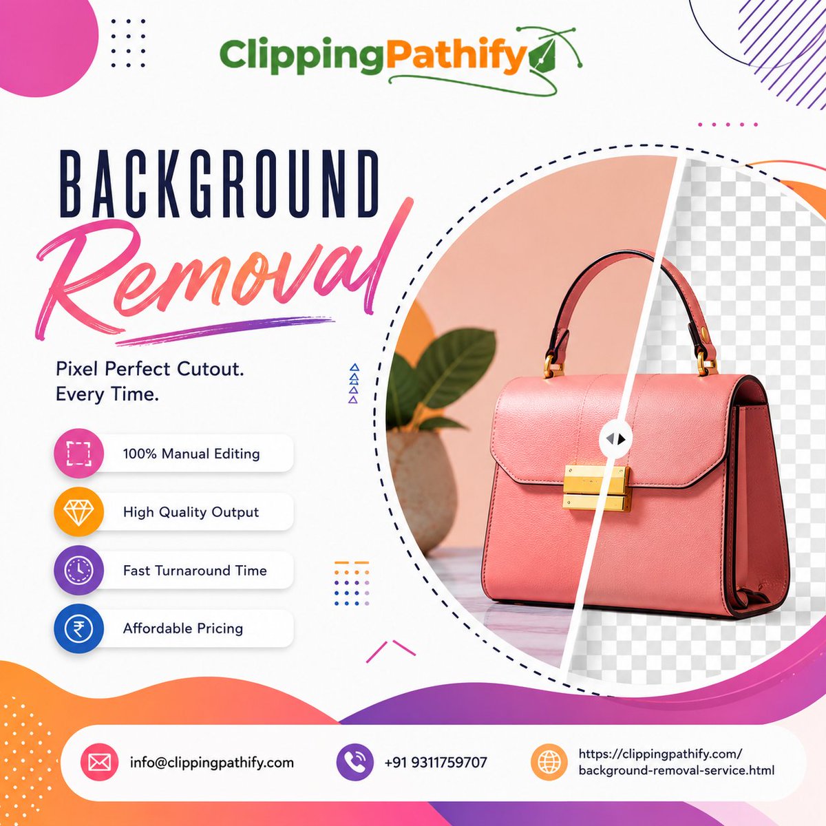 clippingpathify's tweet photo. Clean product photos = better sales 

Professional background removal for eCommerce &amp; social media.
🌐 https://t.co/91E9jjcGUW

#PhotoEditing #BackgroundRemoval #Ecommerce https://t.co/UXQMr8soDV