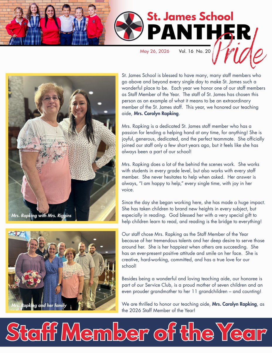 StJamesWO's tweet photo. The end of the year brings lots of celebrations and traditions!  Check out some of these in this edition of the Panther Pride.

https://t.co/lv3TevSmc9 https://t.co/6Xj193DIoq