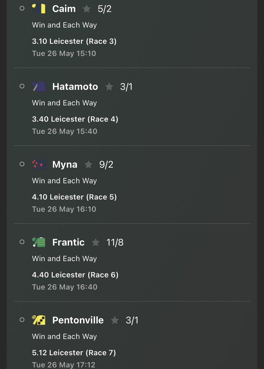 UkDailyracing's tweet photo. My multiples at Leicester today #horseraving #bet #gamble https://t.co/nkf9W0fp1S