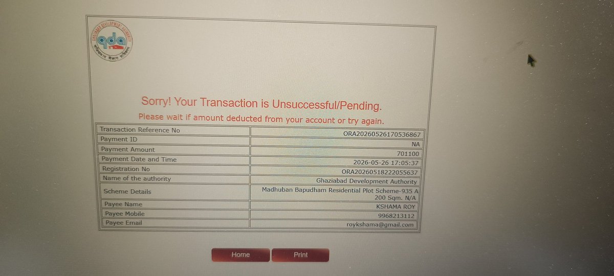 roykshama's tweet photo. @gdagzb I am trying  to complete the payment portion, but this option is coming again and again. I don't know what may be the reason. Pl. Look into the matter. https://t.co/gHjJe5f02K