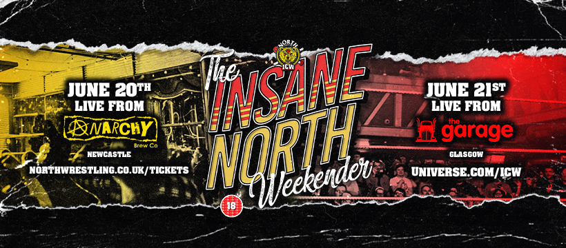 InsaneChampWres's tweet photo. Up next...

THE INSANE NORTH WEEKENDER
June 20th &amp; 21st
Anarchy Brewery Newcastle X The Garage, Glasgow

Both nights selling fast  -
Night 1 - https://t.co/f2iH9Jksgx
⚠️Only 10 Seats remain for Night 2 - https://t.co/SyDrIzmX2K https://t.co/sB52HrT80Y