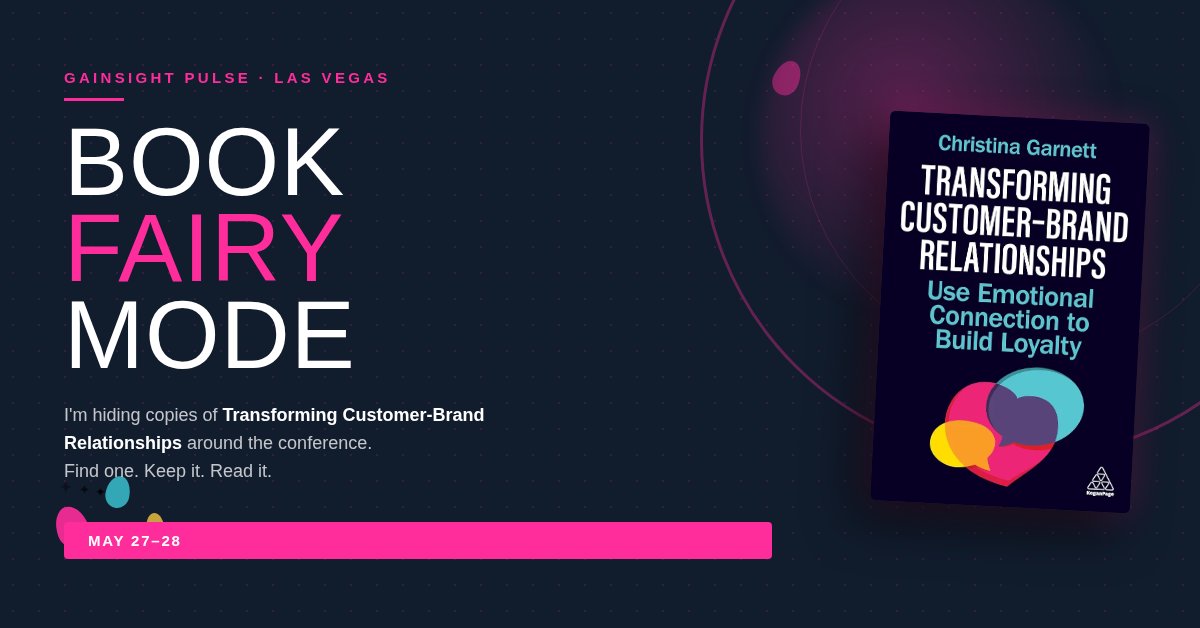 ThatChristinaG's tweet photo. Heading to Vegas for @GainsightHQ Pulse!

Can't wait to share my talk on the customer trust equation and play book fairy. 

If you're attending say hi and keep an eye out for my book. I'm hiding copies throughout the conference. https://t.co/gTcv96iodm