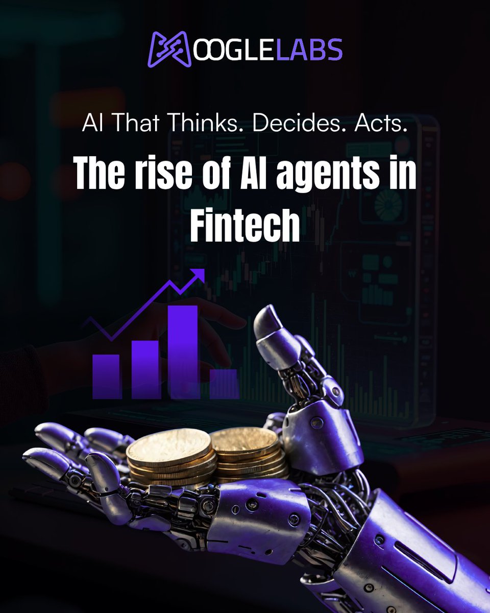 mooglelabs's tweet photo. AI in fintech just crossed a line.

AI agents are moving beyond assistants to detect fraud, assess risk, and act in real time.

Smarter systems. Faster decisions.

https://t.co/TqgNHbPAwM

#AgenticAI #AIFintech #FintechInnovation https://t.co/MHEXwl2sOT