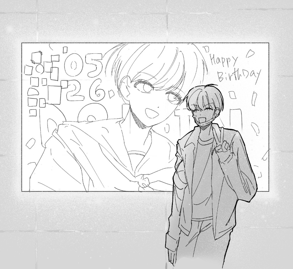 drawdrawbal's tweet photo. 여러분~^^ 지인이 도빈님의 생일축전을 그려줬어요~~🎉🎉🎉 https://t.co/OYCoyt6dJY