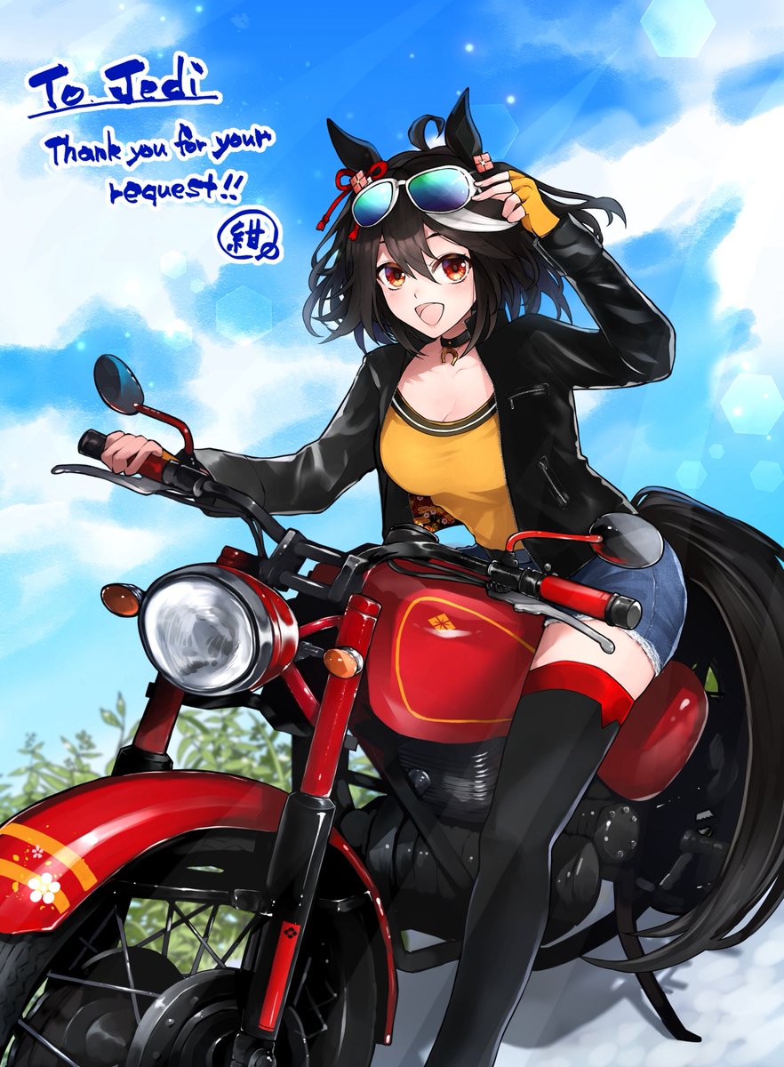 abus55764787's tweet photo. #skeb
バイクとキタサンブラックさんです！
バイク描くの初めてだったので、いろいろ試行錯誤の末なんとか完成✨
良い経験を積ませてもらいました！
ありがとうございました！！ https://t.co/vxDvu0kJt3