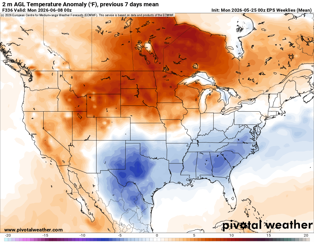 WeatherSphere22's tweet photo. Pretty classic El Nino look for the first week or so of June. https://t.co/gLboiKKgEl