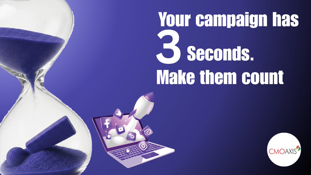 CMOAxis's tweet photo. 3 seconds of attention can decide your campaign.

#MediaAxis #DigitalAxis #CMOAxis #AttentionEconomy https://t.co/vv6QuUatCj