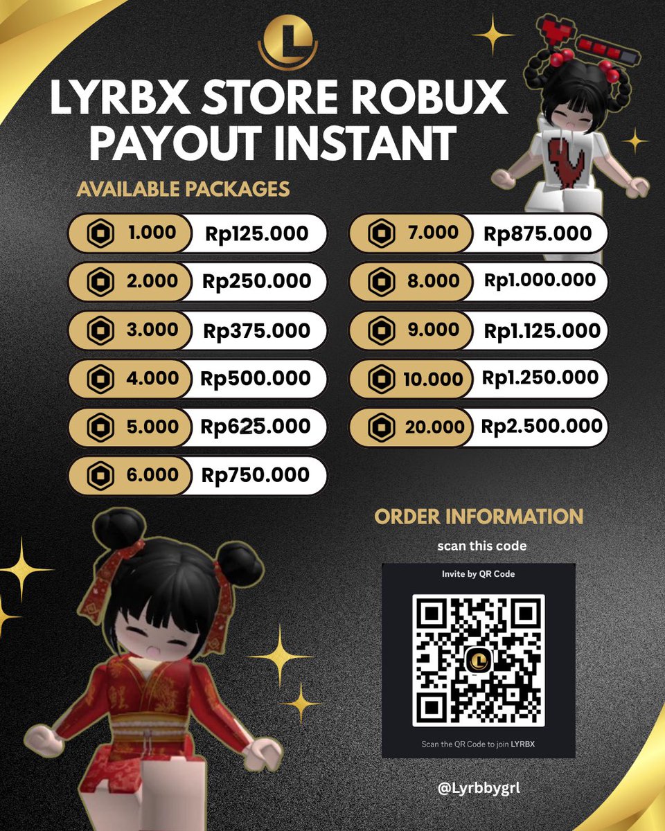 L jual robux n limited item tweet media