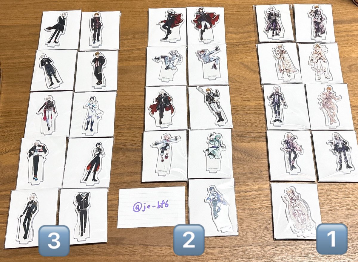 je_bf6's tweet photo. 【 譲渡 交換 】アイナナ EXPO DECENNIUM
 ミニ アクスタ アクリルスタンド

譲…天 龍之介 楽 悠 一織

求…定価+送料 巳波 百 千(2枚目)

譲渡の際、1️⃣は3️⃣より同数含む
※猫耳は⭐︎との交換or2️⃣3️⃣より4つ以上の纏めて譲渡

郵送希望

条件合いましたらお声がけいただけますと幸いです https://t.co/uWBL1bBcOd