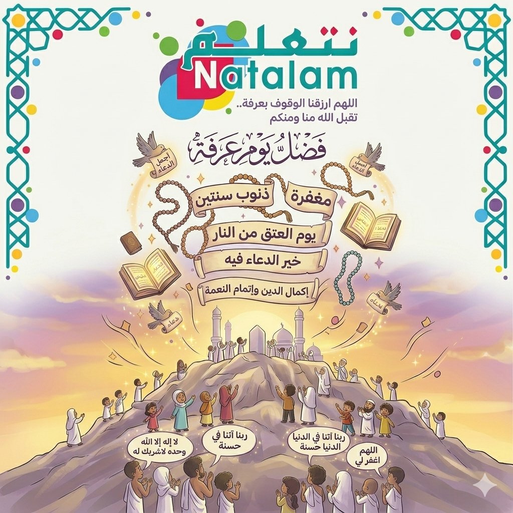 applyNatalam's tweet photo. خيرُ الدعاء دعاءُ يوم عرفة.. ✨
​في هذا اليوم العظيم، لا تنسوا أنفسكم ومن تحبون من صالح الدعاء. شاركونا في التعليقات دعوة تتمنون أن يستجيبها الله لكم في هذه الساعات المباركة؟ 👇
​#يوم_عرفة 
#نتعلم 
#عشر_ذي_الحجة https://t.co/yXUizVa6L6